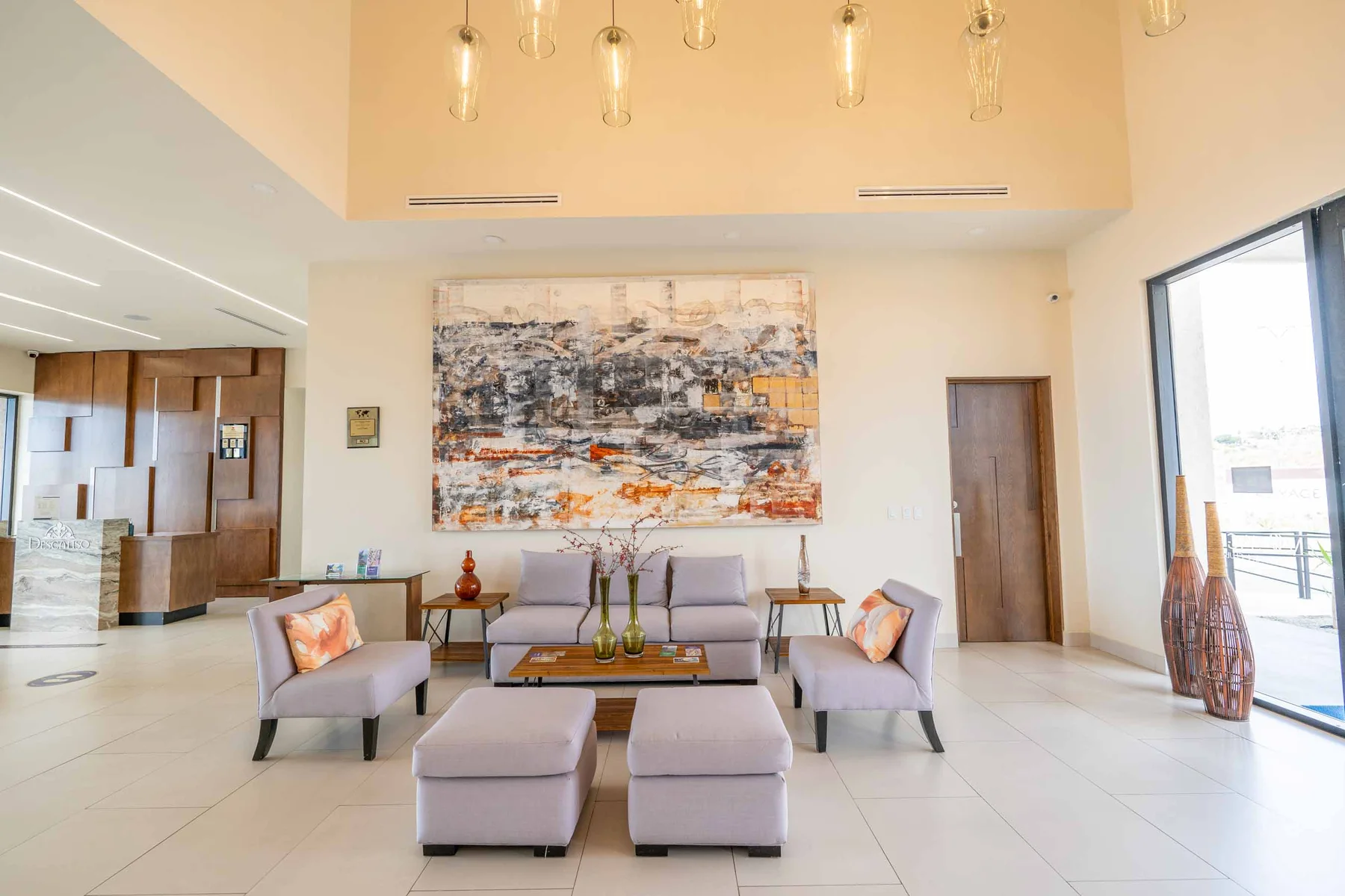 Resident lounge with original artwork