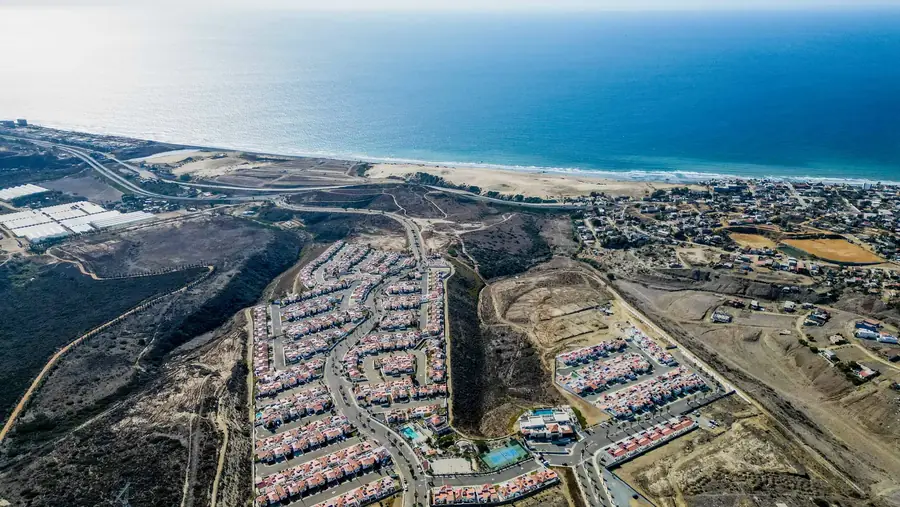 Aerial view of the Loma Serena community and the Rosarito coastline